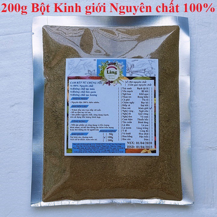 200g Bột Kinh giới sấy lạnh có giấy VSATTP và ĐKKD nguyên chất thiên nhiên 100%