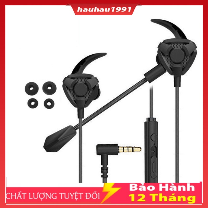 Tai nghe gaming G60 có mic rời cho điện thoại, tai nghe chơi game PUBG mobile / FF / ROS / Tốc chiến mic rời 360° earp