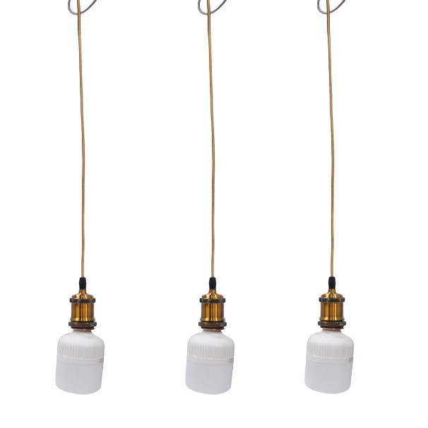 Bộ 3 dây đèn thả cổ điển bóng đèn led búp trụ trang trí 9w