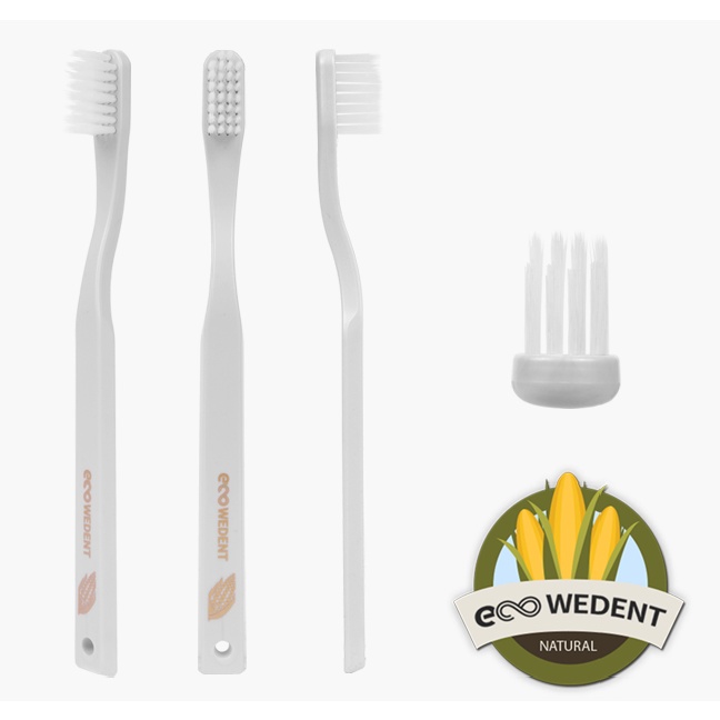 Bàn Chải ECO Siêu Mảnh 2 Tầng Wedent ECO Rectangle Head ToothBrush Double Slim Bristle Gomimall (Màu Ngẫu Nhiên)