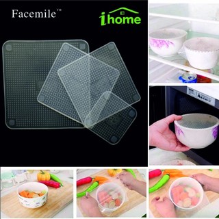 Bộ 4 miếng màng bọc thực phẩm Silicon cao cấp