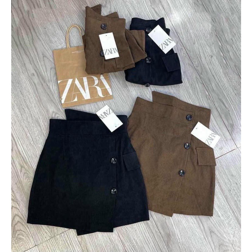 Chân Váy Nhung Nữ Cạp Cao 3 cúc | BigBuy360 - bigbuy360.vn