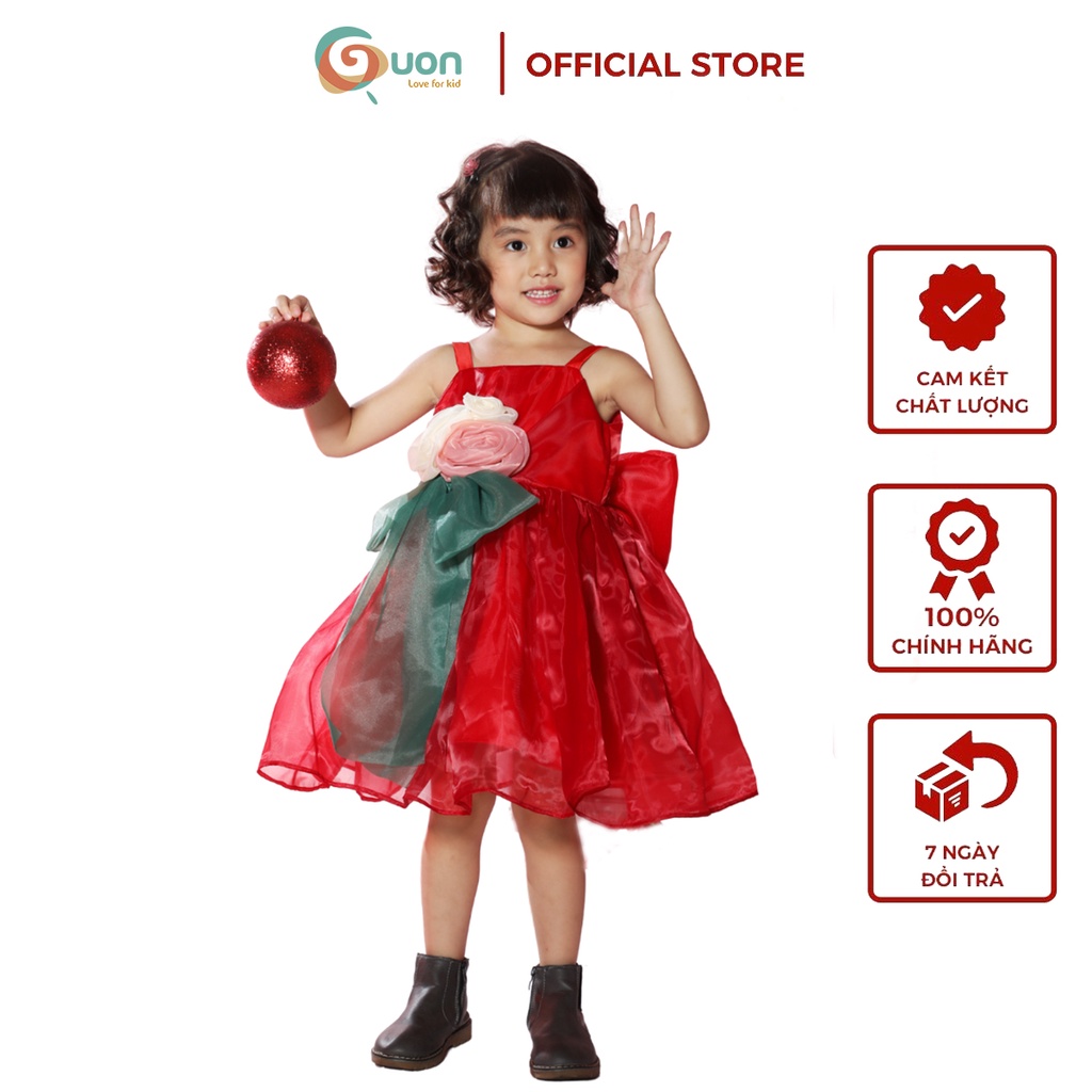 Đầm công chúa bé gái 6-11kg vải voan cao cấp Linh Ngân màu hồng - GUON