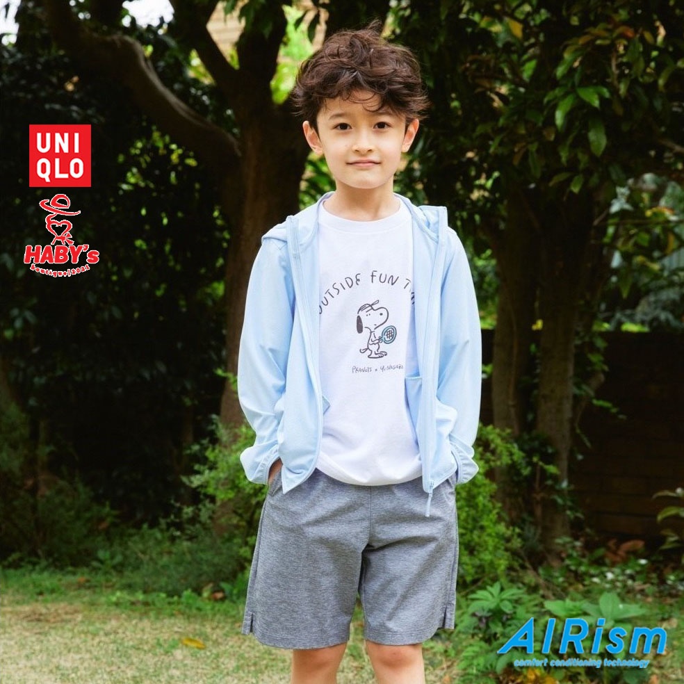 UNIQLO👐JAPAN_Áo chống nắng (có mũ) trẻ em (bé trai/bé gái) - KIDS Airism UV cut Mesh Hoodie ❄️