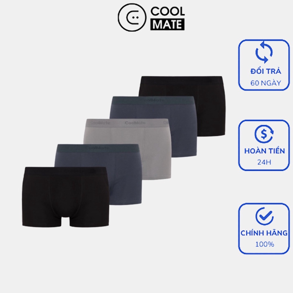(Hàng Xịn) Combo 5 quần sịp nam Trunk Cotton co giãn thoải mái thương hiệu Coolmate (ảnh thật)