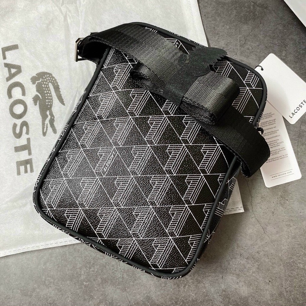 Túi nam đeo chéo Lacoste khóa gài cao cấp cá tính
