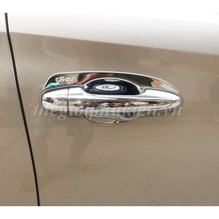 Toyota Vios 2019 - Bộ sản phẩm ốp hõm cửa và ốp tay cầm cửa xe mạ Crom