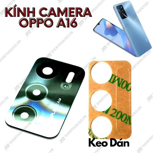 Kính camera oppo a16 kèm keo dán