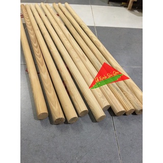 Thanh gỗ tròn to, phi 3cm dài 100cm-120cm làm chân bàn, chân ghế, cây treo đồ...