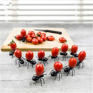 12pcs/set Nĩa Ăn Trái Cây Hình Con Kiến Dễ Thương