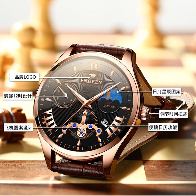 Đồng hồ nam - Đồng hồ nam mẫu mới 2021 đẹp chính hãng FNGEEN dây thép không thấm nước cao cấp 5606 - RUBY STORE | BigBuy360 - bigbuy360.vn