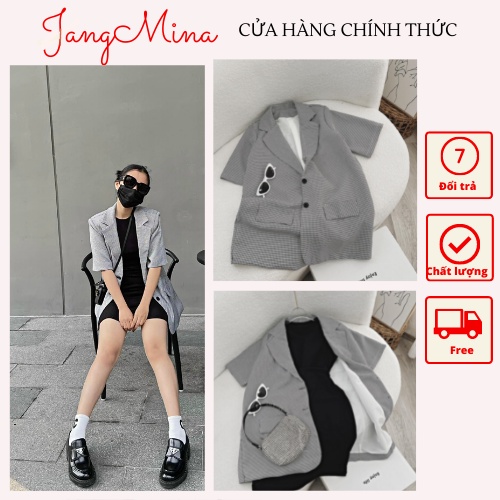 Set Đầm Body Đen + Khoác Crop Vest Caro Form Dài Siêu Đẹp