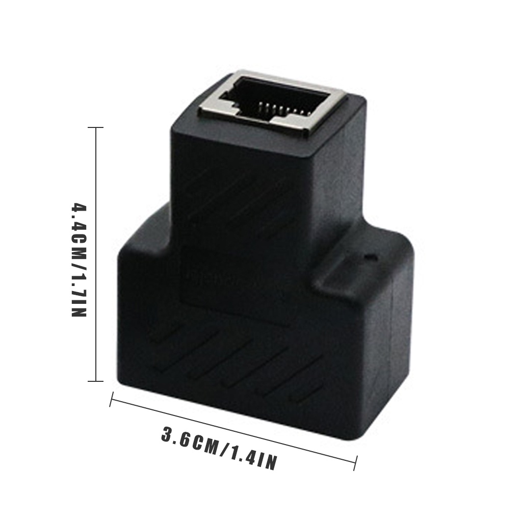 Internet Splitter Dual Port Ethernet Adapter High Speed Internet Plastic Port Distributor for Home Office