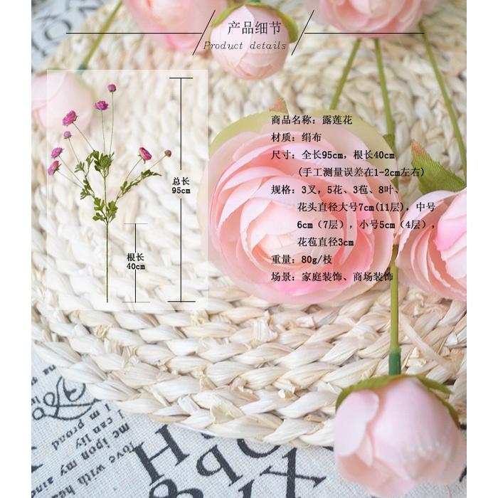 🌱Hoa giả mao lương cành dài 8 bông  trang trí nhà cửa nhiều màu🌱