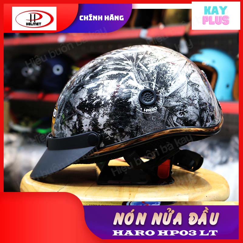 Mũ, nón bảo hiểm 1/2 HP03-LT có mái che