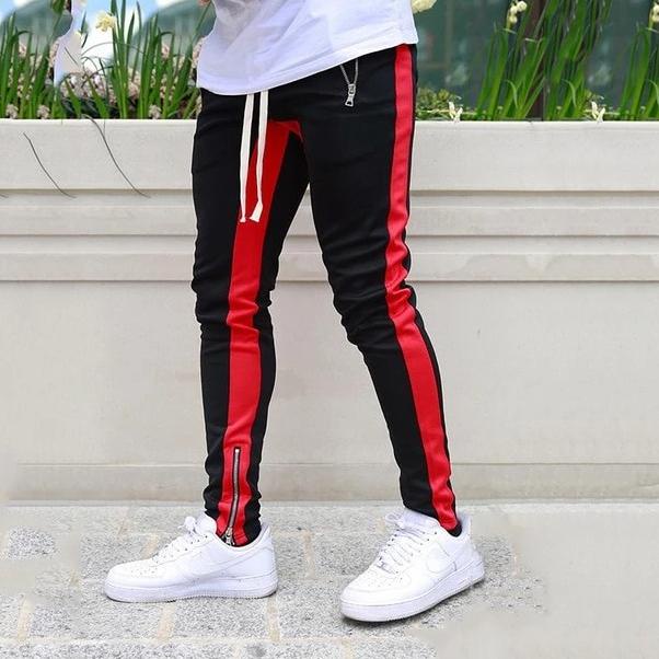 Quần JOGGER Gcu33 Kiểu Dáng Thể Thao Có Dây Kéo Màu Trắng Đen