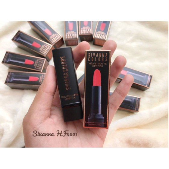 * Chính hãng * Sivanna Colors Valvet Matte Lipstick Code HF4001 X 1 Lipstick