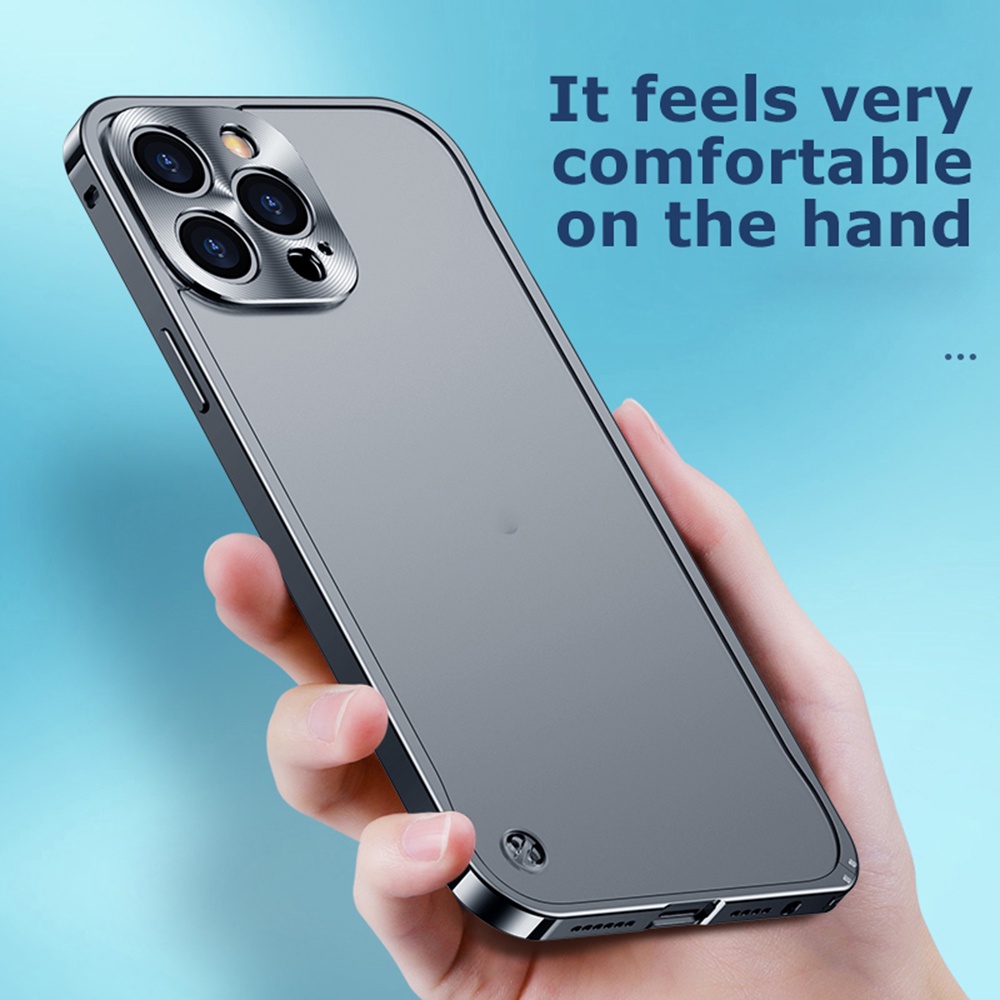 Ốp Điện Thoại Acrylic Khung Kim Loại Mạ Điện Sang Trọng Cho IPhone 13 12 11 Pro Max 1