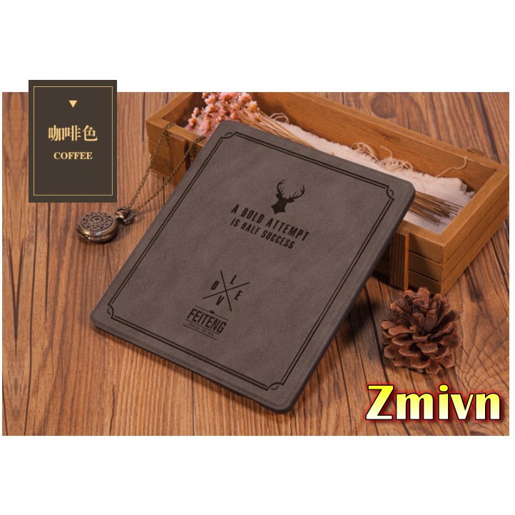 [Kindle Oasis 2/3] Bao da vân vải kaki Kindle Oasis 2 Oasis 3 họa tiết hươu nai