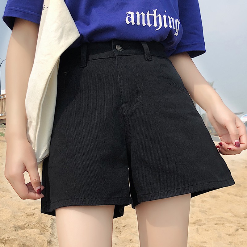 [Bán chạy+ Video ] Quần shorts jean nữ lưng cao Quảng Châu QNJ16