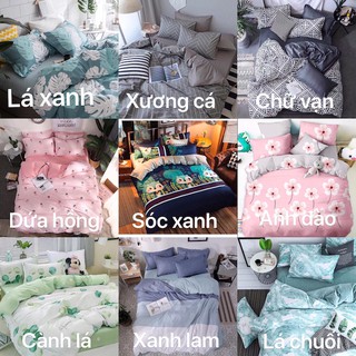 (CHAT CHỌN MẪU - 100 MẪU) BỘ CHĂN GA GỐI COTON POLY NHẬP KHẨU, DRAP GIƯỜNG ĐẸP