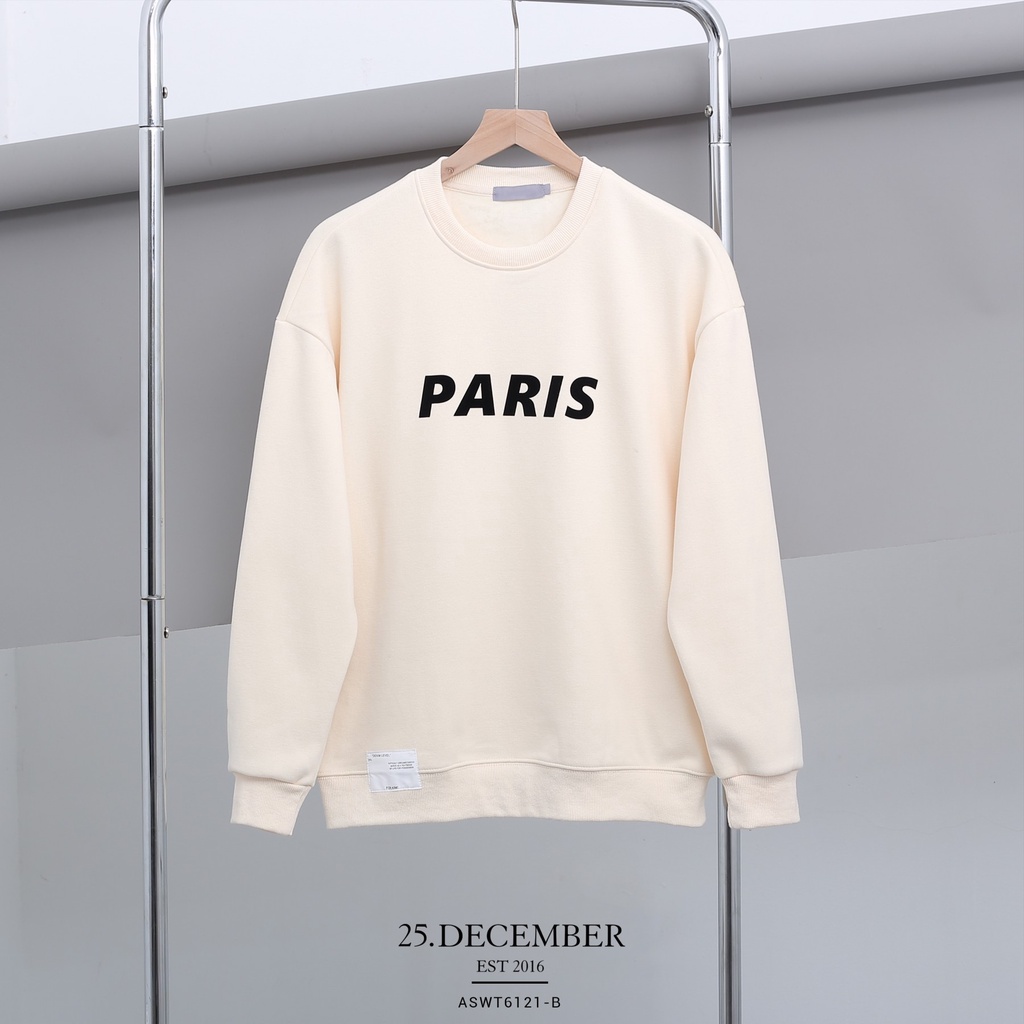 Áo Sweater Paris chất nỉ dầy đẹp - 25.December mã ASWT6121 | BigBuy360 - bigbuy360.vn