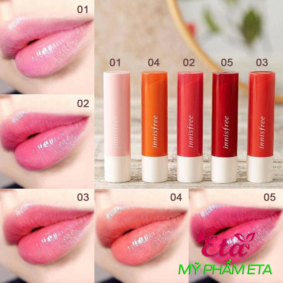 Son dưỡng môi có màu INNISFREE GLOW TINT LIP BALM Hàn Quốc dưỡng mềm, hồng môi 3.5g | BigBuy360 - bigbuy360.vn