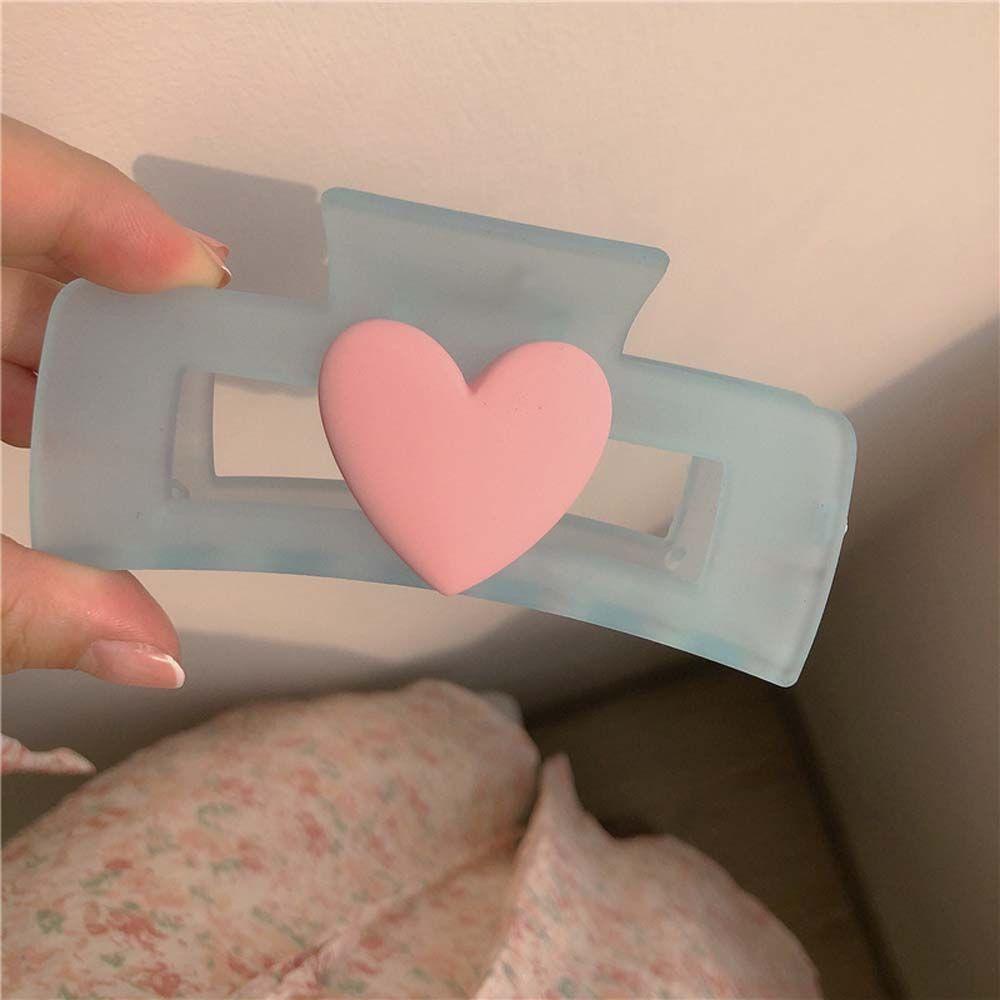 Kẹp Tóc Màu Trơn Họa Tiết Trái Tim Xinh Xắn Cho Nữ WMES15H