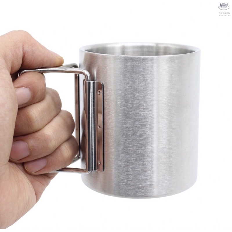 Ly inox Lixada quai gấp dày sáng bóng có nắp