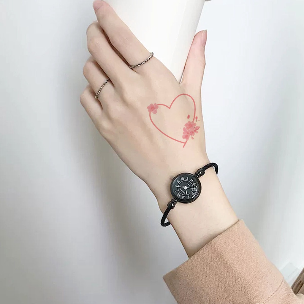 Hình Xăm Dán Tạm Thời Hình Hoa Anh Đào Chống Thấm Nước Phong Cách Cổ Điển