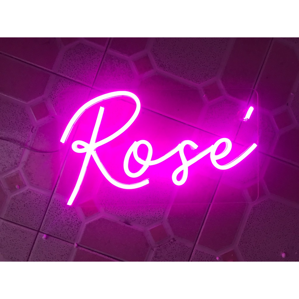 Đèn Trang Trí Led Neon Sign Rosé (chữ theo yêu cầu)