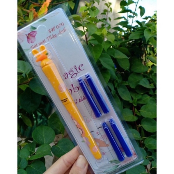 Bút mực xoá được dành cho bé mới tập viết  Bút rèn viết chữ đẹp có 3 màu tím - đen - xanh