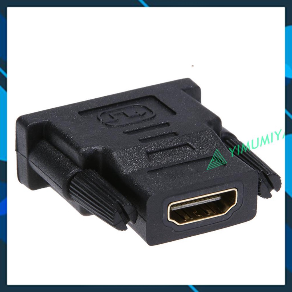 Đầu nối DVI qua HDMI (Xả Kho)Đầu nối chuyển đổi dây cáp HDMI qua DVI 24+1pin Sản phẩm chất lượng