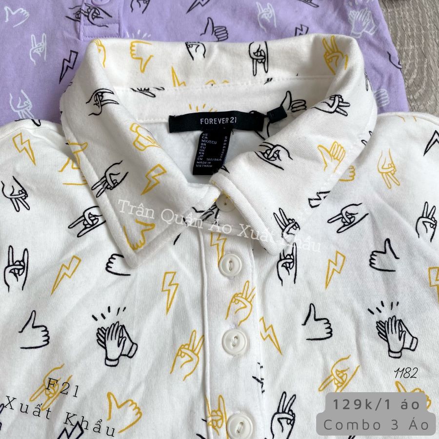 ÁO CROP CÓ CỔ TRÂNF21