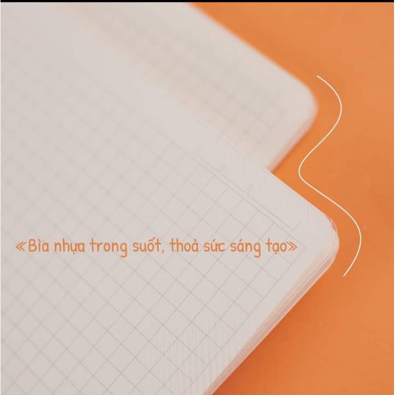 Sổ lò xo caro bìa nhựa Klong trong suốt B5 120 trang