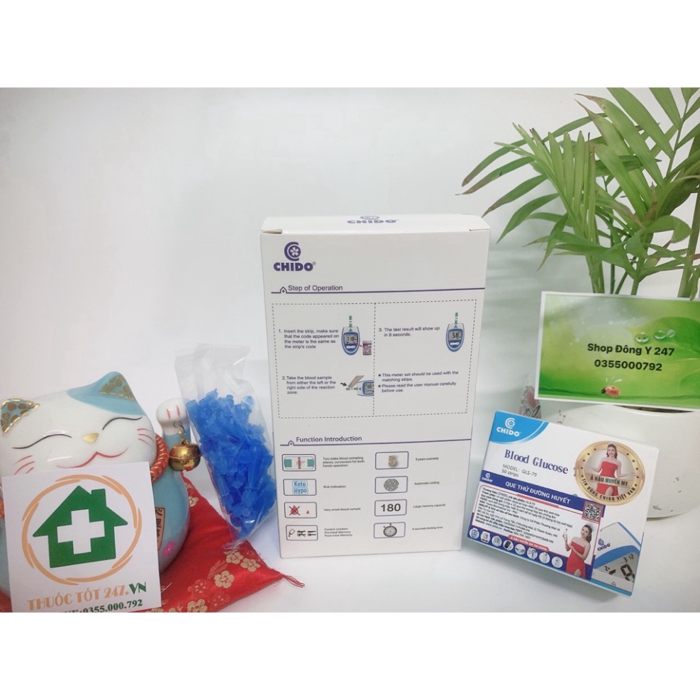 ✅ Máy đo đường huyết Chido công nghệ Nhật Bản dành cho người tiểu đường