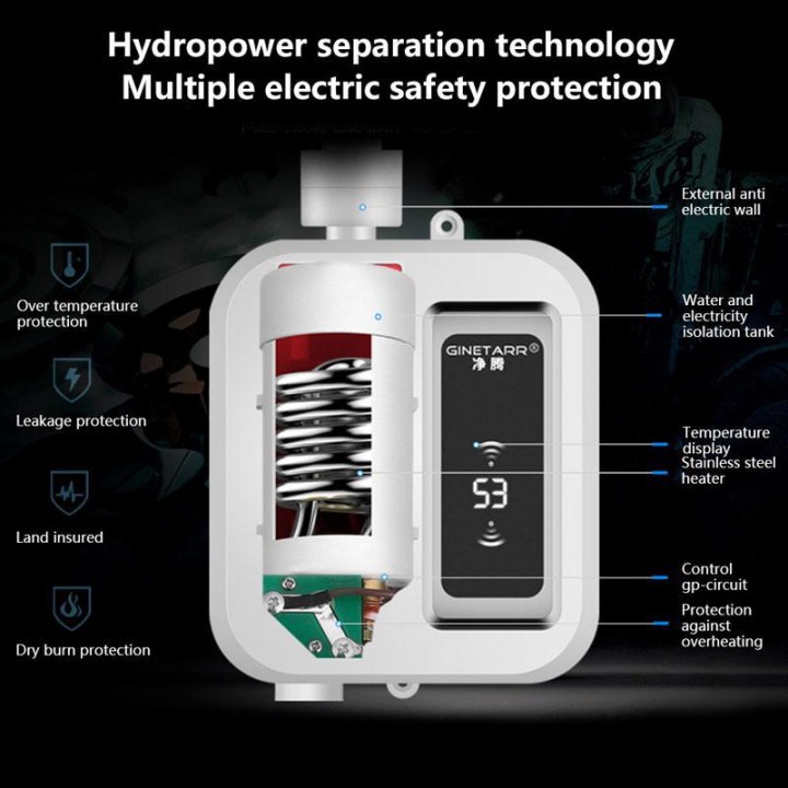 Máy tắm nước nóng WT NanoShower cao cấp Full set