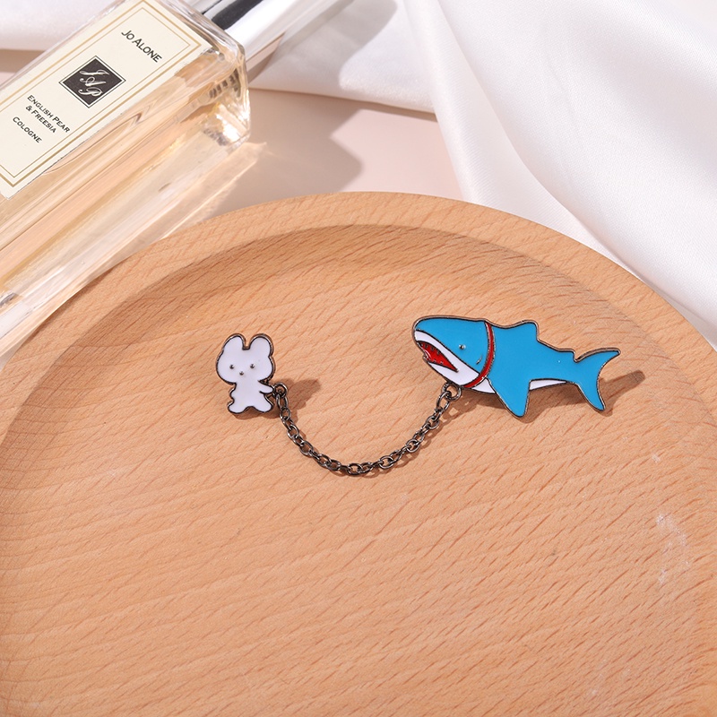 Trâm cài áo QIHE JEWELRY hình cá voi/ khủng long hoạt hình 5 kiểu tuỳ chọn