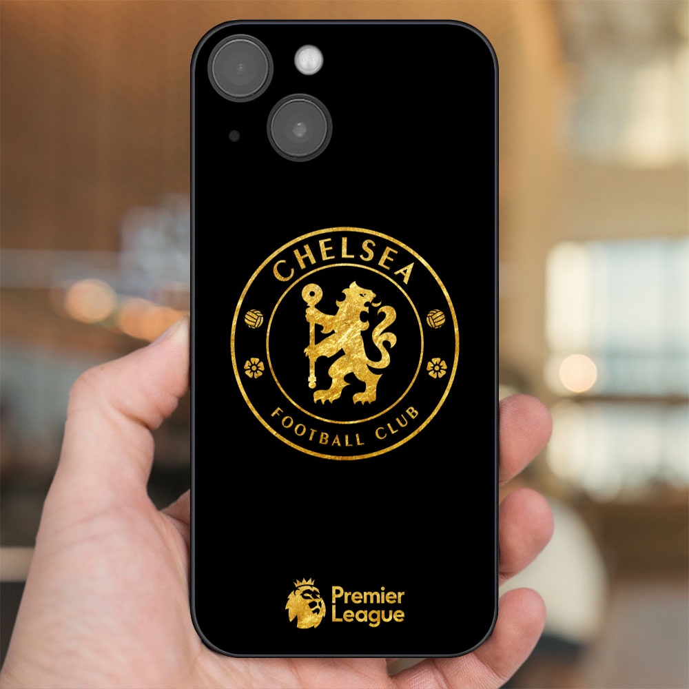 Ốp lưng iPhone 14 dẻo đen cạnh vuông in hình Chelsea FC