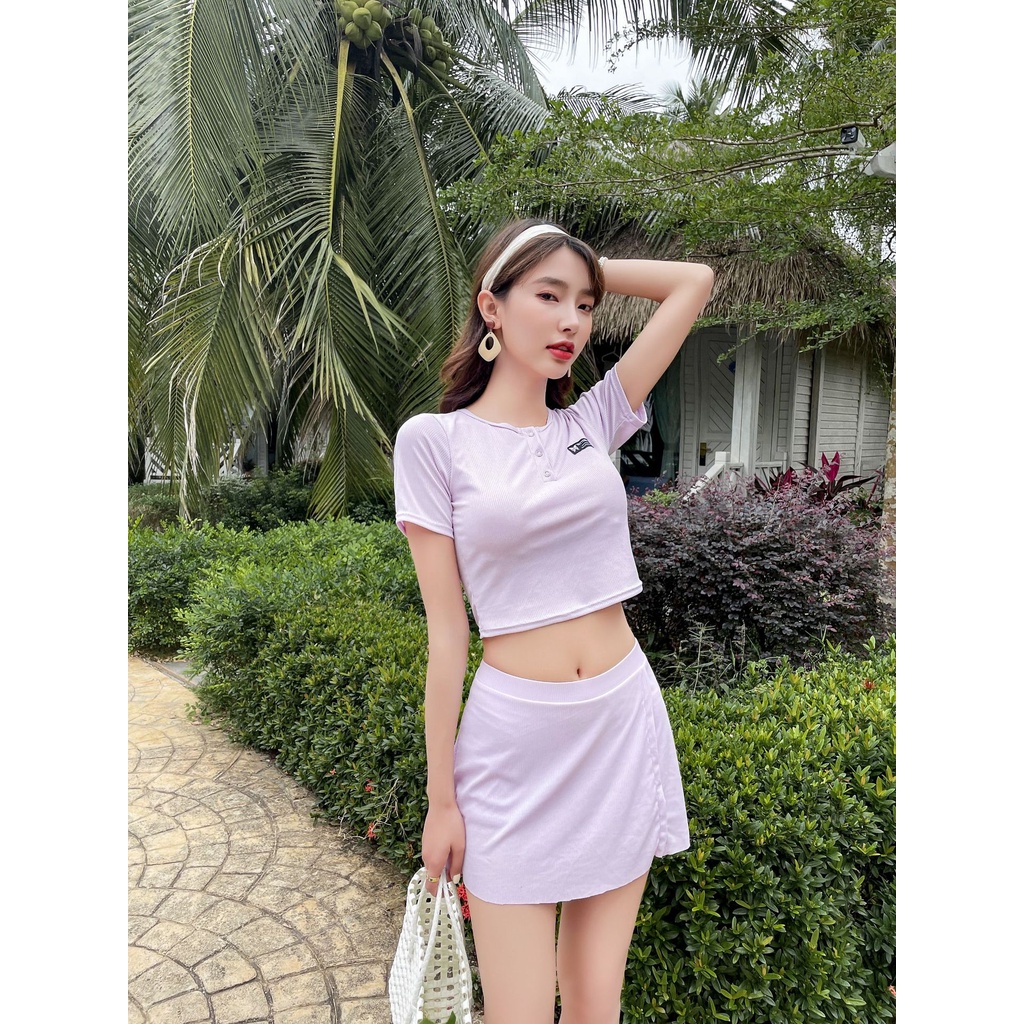 Bộ Đồ Bơi 2 Mảnh Tay Ngắn Phong Cách Thể Thao Cho Nữ | BigBuy360 - bigbuy360.vn