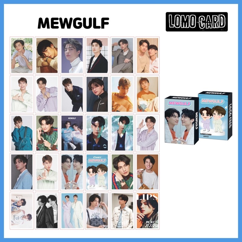 Hộp 30 Tấm Thẻ Ảnh Lomo Hình Trái Đất Mewgulf OffGun Taynew YINWAR EN OF LOVE Thai BL
