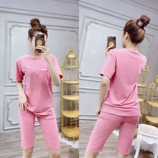 Bộ Đồ Nữ Lửng Thun Cotton Cao Cấp Siêu Thời Trang