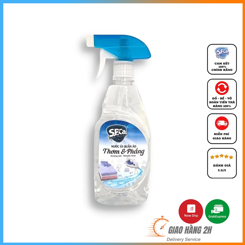 Nước Xịt Thơm Phẳng Quần Áo Lưu Hương Lâu SPCa 450ml Giúp Làm Thơm Phẳng, Khử Trùng, Khử Mùi Ẩm Mốc