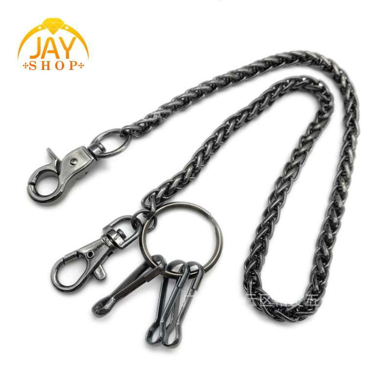 [New]Men's Basic Classic Simple Strong Biker Trucker Key Jean Wallet Chain Sier