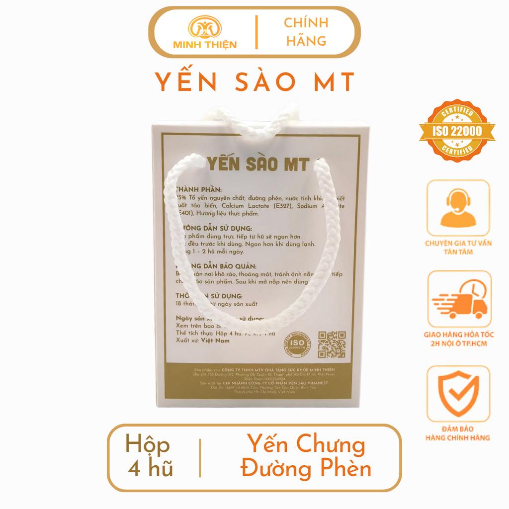 Yến chưng đường phèn Minh Thiện Hộp 4 hũ 70ml