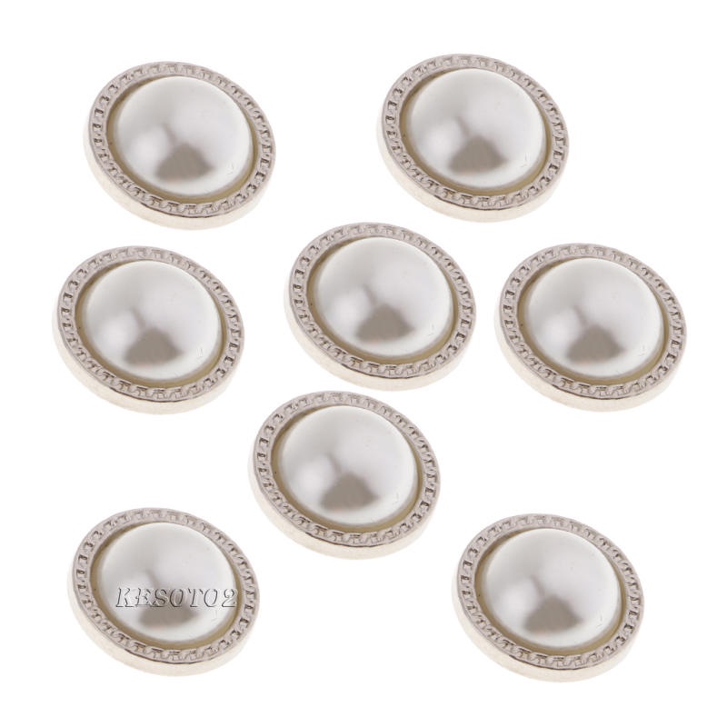 Set 2 / 8 Nút Tròn Bằng Nhựa Màu Vàng Chuyên Dụng Cho May Vá Thủ Công