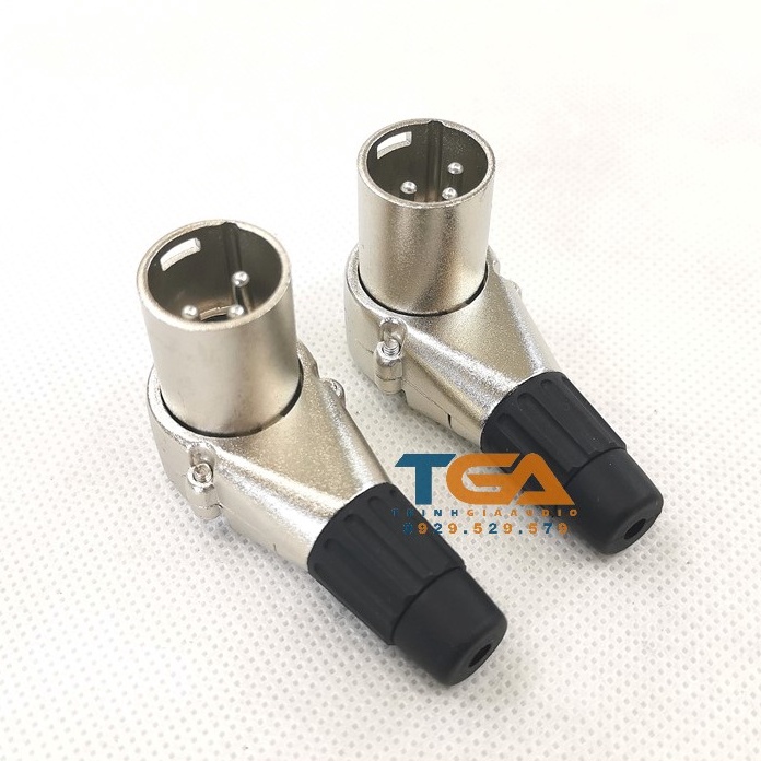 Jack rắc canon cong cao cấp, xlr cong chữ L