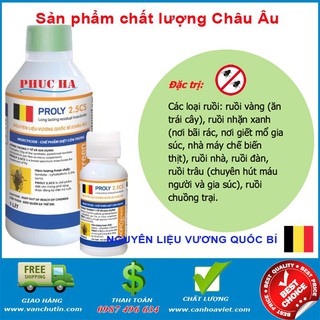 Thuốc đặc trị ruồi Proly 2.5CS 100ml phun xịt xử lý ruồi hiệu quả, thuốc diệt ruồi hóa chất diệt ruồi - PL1