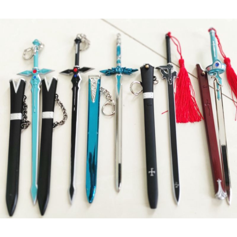 [THÉP 100%] Mô hình móc khóa Kirito Sword art Online Thanh Kiếm Dark Repulser màu ĐEN trong Anime SAO Kazuto Kirigaya