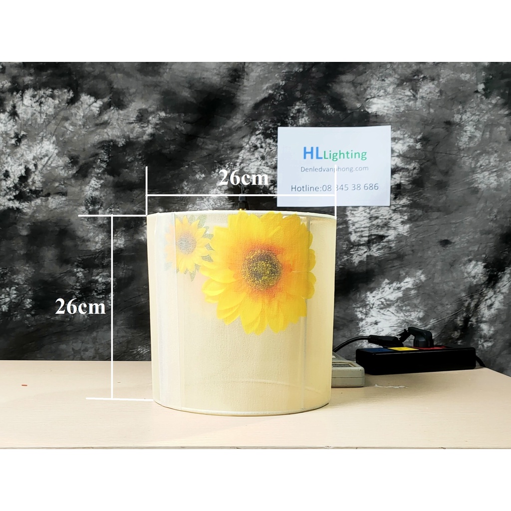 Đèn Thả Trần Hoa Mặt Trời Vải Xoan Xốp 2 Lớp, Hàng Thiết Kế Độc Đáo HL Lighting